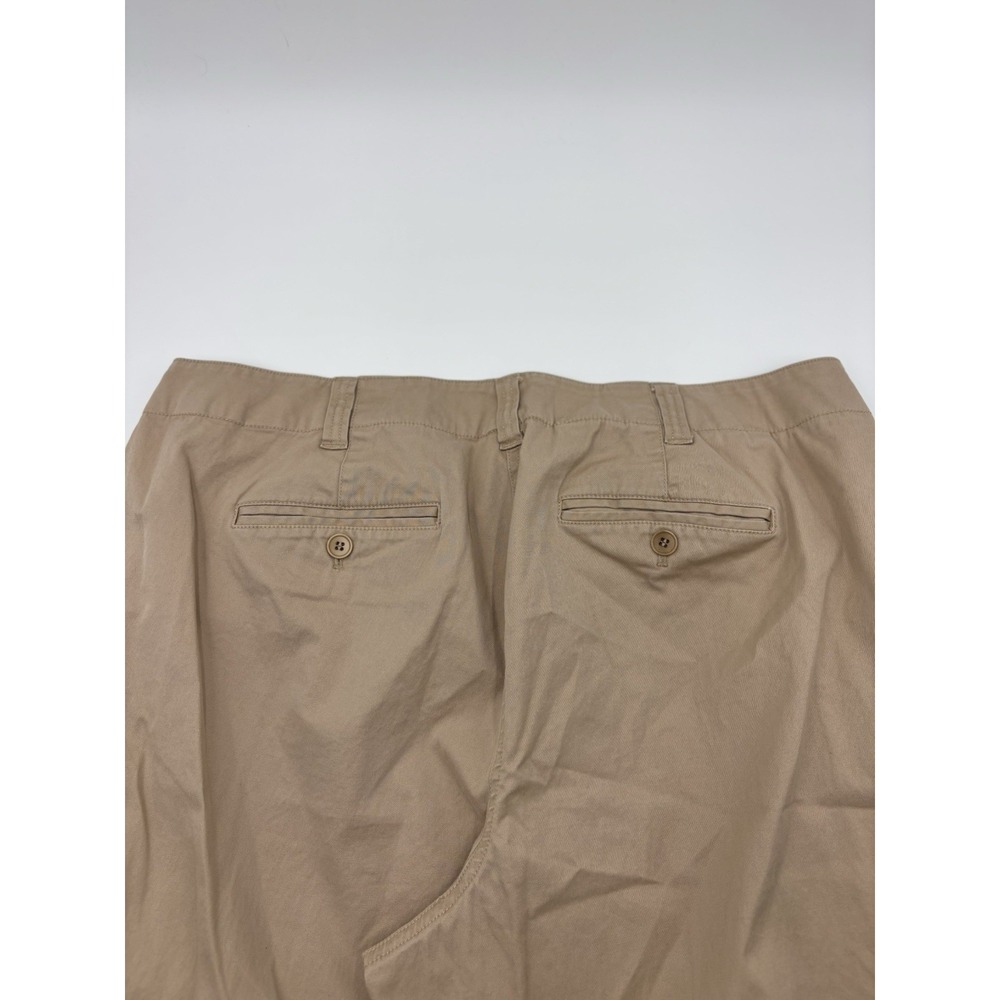 Talbots Women Boyfriend Pants 16W Beige Cotton Mid Rise Straight Leg Pocket Plus - Picture 7 of 10